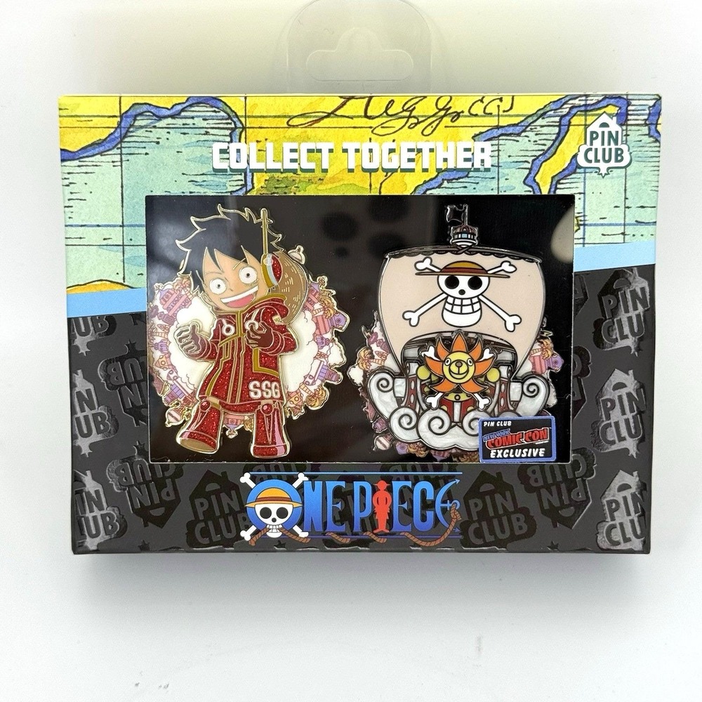 One Piece Luffy & Thousand‎ Sunny 2-Pin Set 2025 Comic Con Exclusive Pin Club